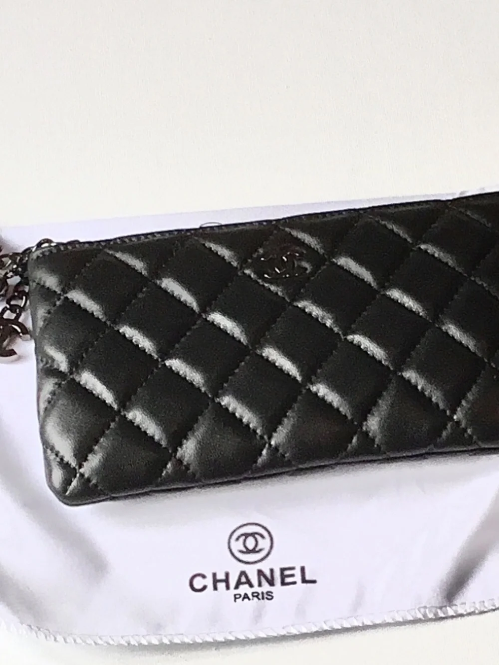 CHANEL LONG QULTED BLACK WALLET